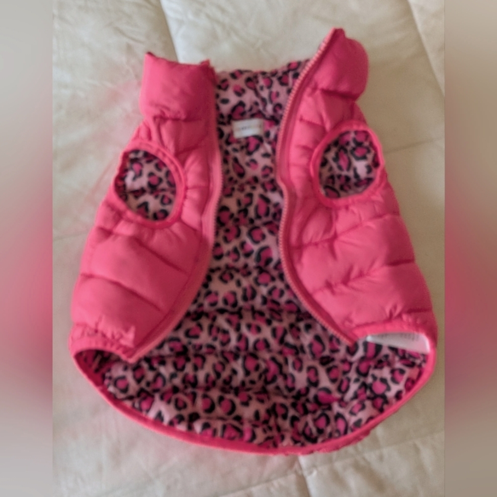 Pink Leopard Print Dog Vest